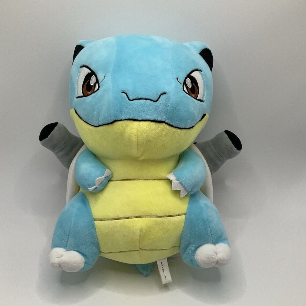 Pokemon Blastoise Plush 11" Blue Turtle Stuffed Animal Water Cannon
